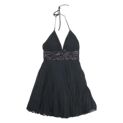 ESPRIT Womens Fit & Flare Dress Black Satin Sleeveless Knee Length UK 12