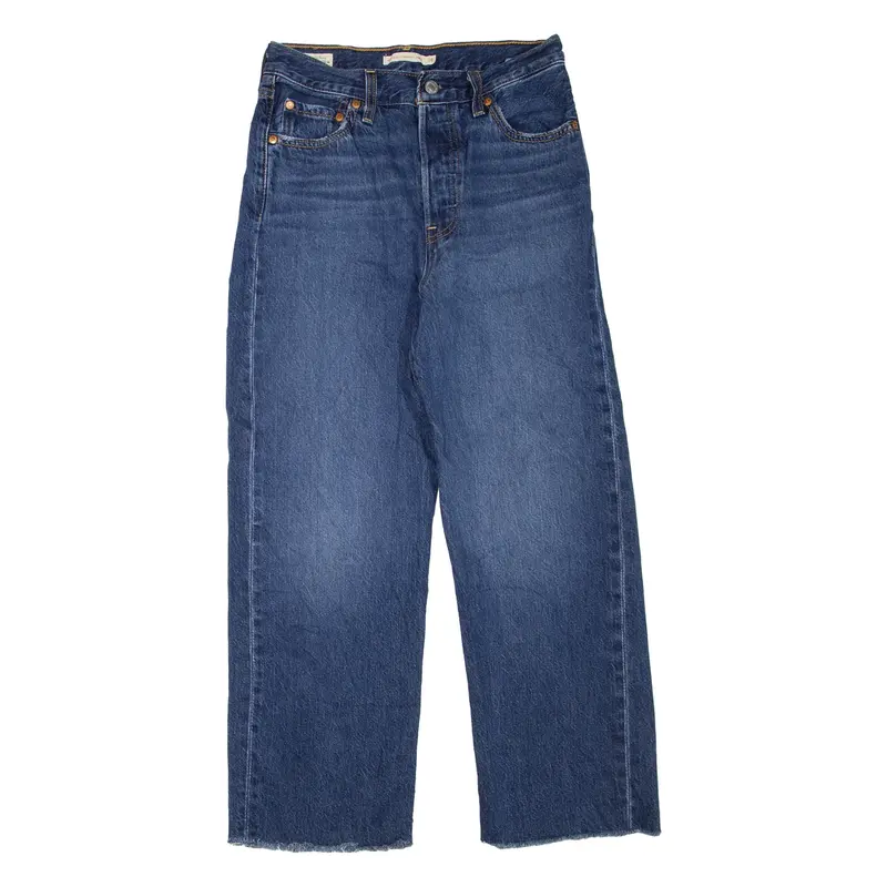 LEVI'S Ribcage Womens Jeans Blue Regular Straight W26 L27