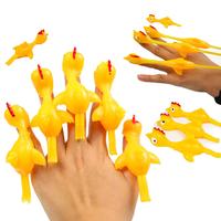 Slingshot Chicken Flying Finger Toy, Artificial Portable Chicken Shooting Game Toy, Stress Relief Model Decompression Toy for...