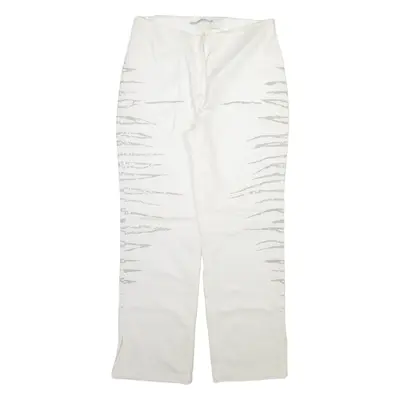 ZUCCHERO Womens Trousers White Regular Straight W32 L29