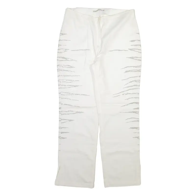 ZUCCHERO Womens Trousers White Regular Straight W32 L29