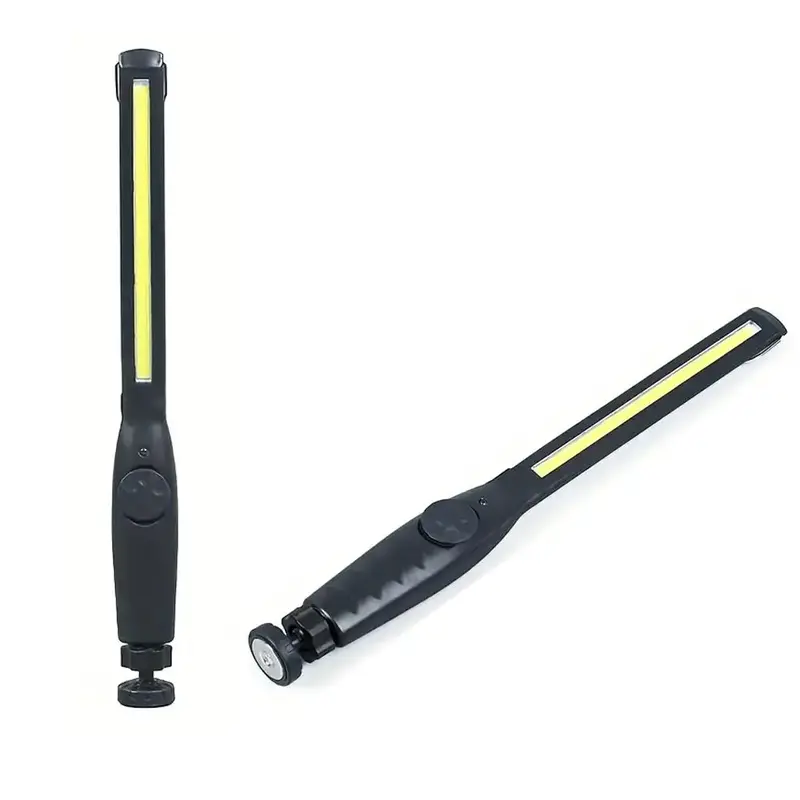 Rechargeable COB LED Work Light with Hook & Magnetic Base, Portable Handheld USB Flashlight for Camping, Car Repair, Emergenc...
