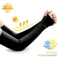 (Gift, Color Random) Men's and Women's Cooling UV Protection Arm Sleeves Gloves for Sports Outdoor Cover