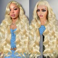 ITODAY 13X6 13x4  HD Lace Front Wigs Human Hair Wigs 613 Blonde Colored  180% Density HD Transparent 4/27 Honey Blonde Body W...