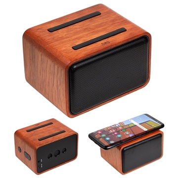 15 Custom Mahogany Wireless Speaker with Wireless Charger - 6hr ...