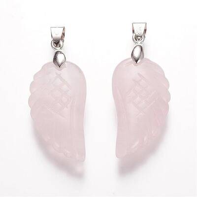 Natural Rose Quartz Pendants