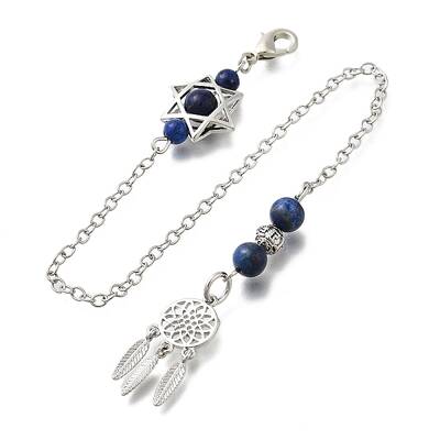Round Natural Lapis Lazuli Dowsing Pendulums