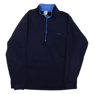 PATAGONIA Womens Jumper Blue 1/4 Zip L