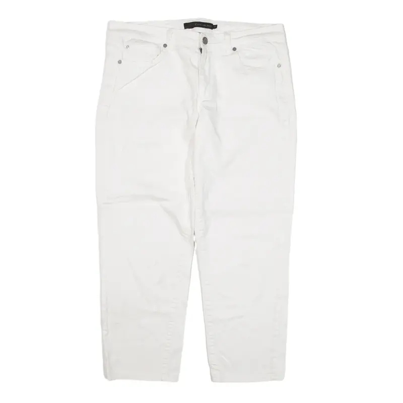 CALVIN KLEIN Jeans White Denim Regular Skinny Womens W34 L25