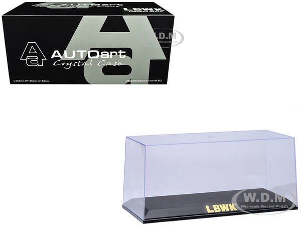 Collectible Display Show Case with Black Plastic Base and Gold \