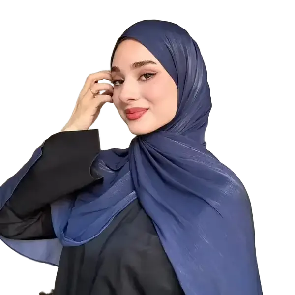 Malaysia Style Silk Satin Hijab – 70x180  Lightweight Chiffon Scarf for Muslim Women