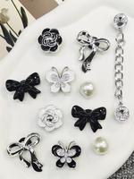 Cute Bow & Flower Design Rhinestone Decorated Shoe Charms, Fashionable Shoes Decorations for Women & Girls, Shoes Accessories...