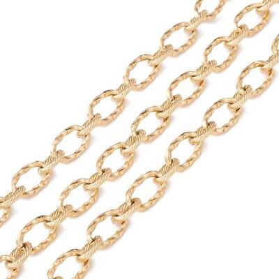 Ion Plating(IP) 304 Stainless Steel Twist Oval Link Chains