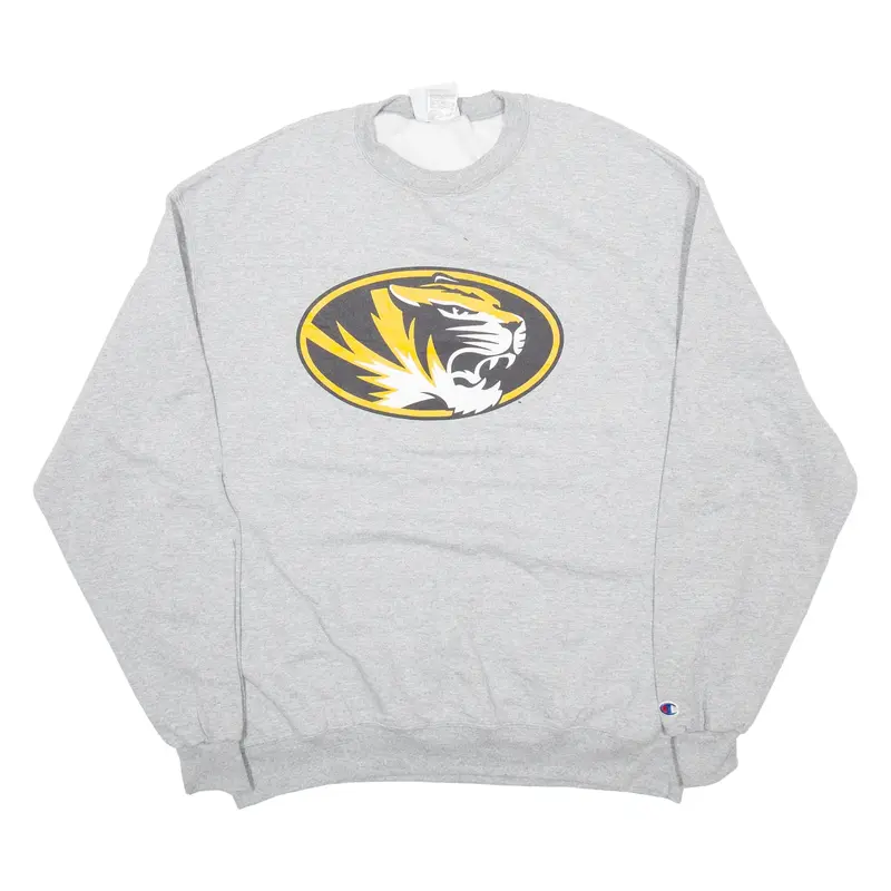 CHAMPION University Of Missouri Mens Sweatshirt Grey USA XL