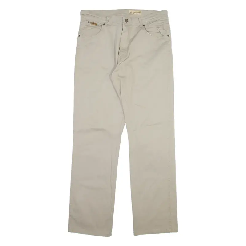 WRANGLER Mens Trousers Grey Regular Straight W36 L34