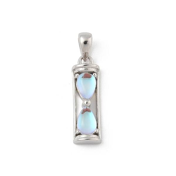 925 Sterling Silver & Glass Hourglass Pendants