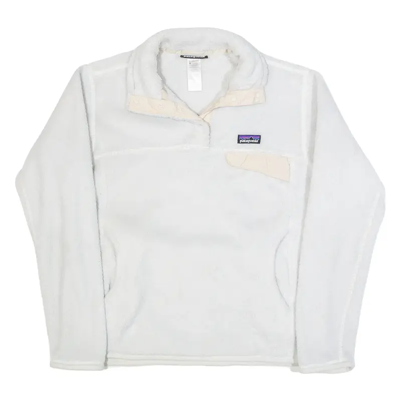 PATAGONIA Womens Fleece White High Neck S