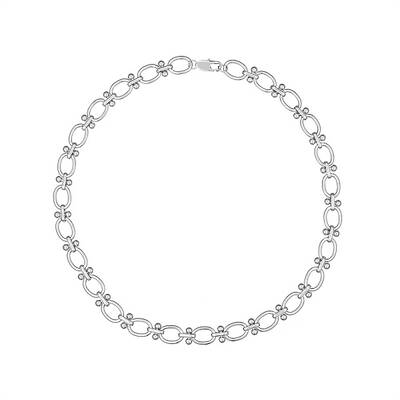 Non-Tarnish Stylish Unisex Stainless Steel Irregular Buckle Bracelet/Necklace