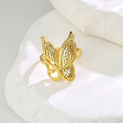Elegant and Luxurious European Style Brass Cuff Rings for Women