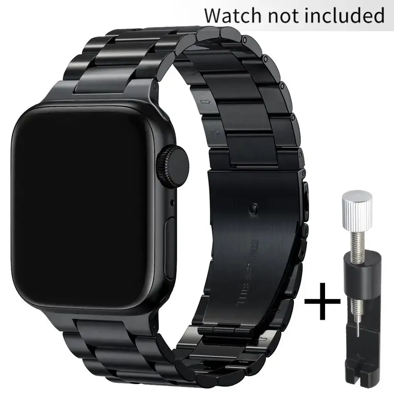Summer Stainless Steel Smartwatch Band for Apple Watch Bands (Band Only), Fashionable Quick Release Metal Smartwatches Ba...