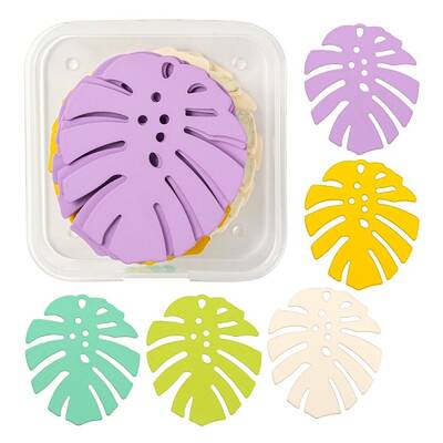 20Pcs 5 Colors Spray Painted Iron Pendants