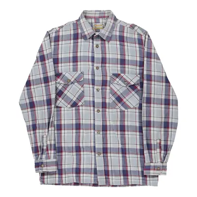 Crown By Corona Checked Shirt - Large Blue Cotton