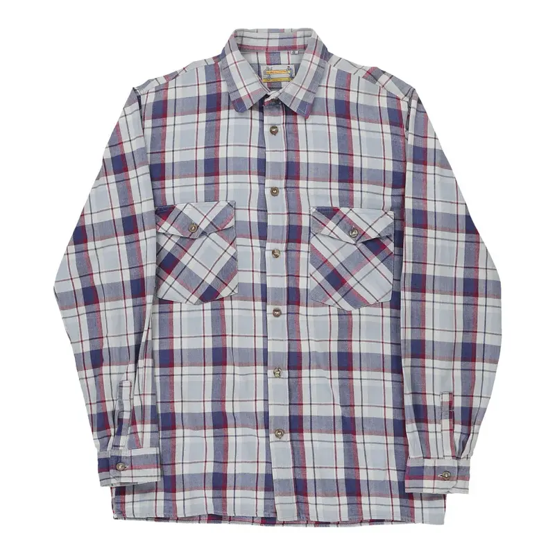 Crown By Corona Checked Shirt - Large Blue Cotton