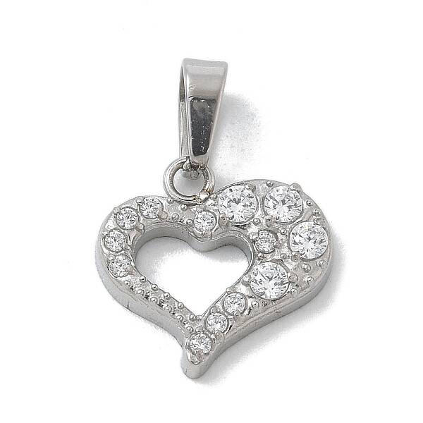 Ion Plating(IP) 304 Stainless Steel Micro Pave Cubic Zirconia Pendants