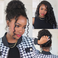 [Wear Go 360] ISEE 22inch Invisi Draw-strings 360 Water Wave Pre-Cut Lace Wear Go Wig Pre-Bleached Knots Glueless Wigs Full F...