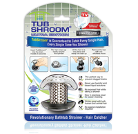 TubShroom Ultra Revolutionary Bath Tub Drain Protector Hair Catcher/Strainer/Snare Stainless Steel, Keeps Drains Clog Free. W...
