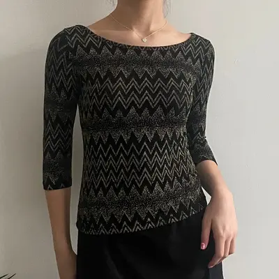 Unbranded Top - Small Black Viscose Blend