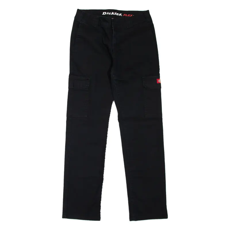 DICKIES Cargo Workwear Womens Trousers Black Slim Straight W29 L30