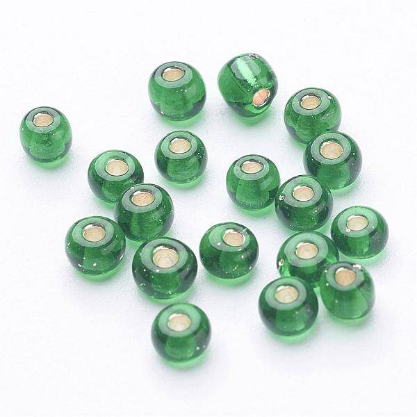 6/0 Round Silver Lined Round Hole Glass Seed Beads