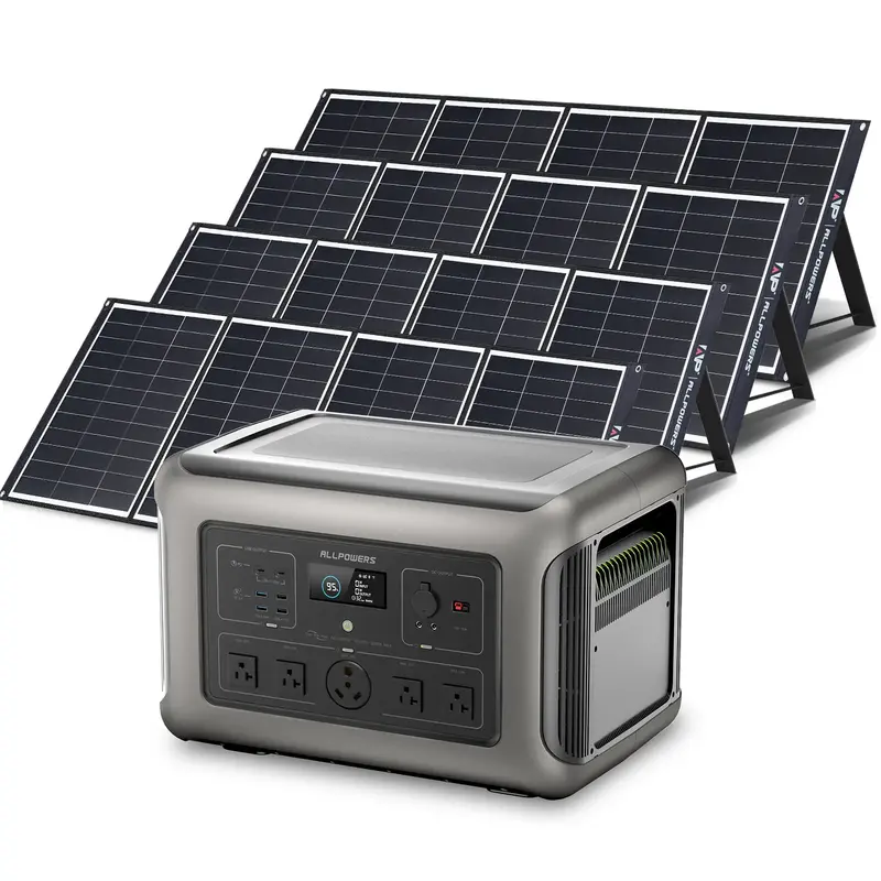ALLPOWERS Solar Generator Kit 3200W Power Station 200W Solar Panel