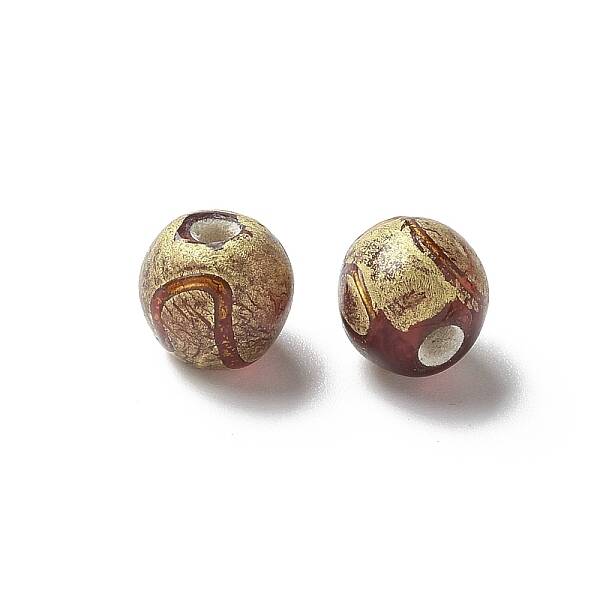 Handmade Gold Foil Glass Beads