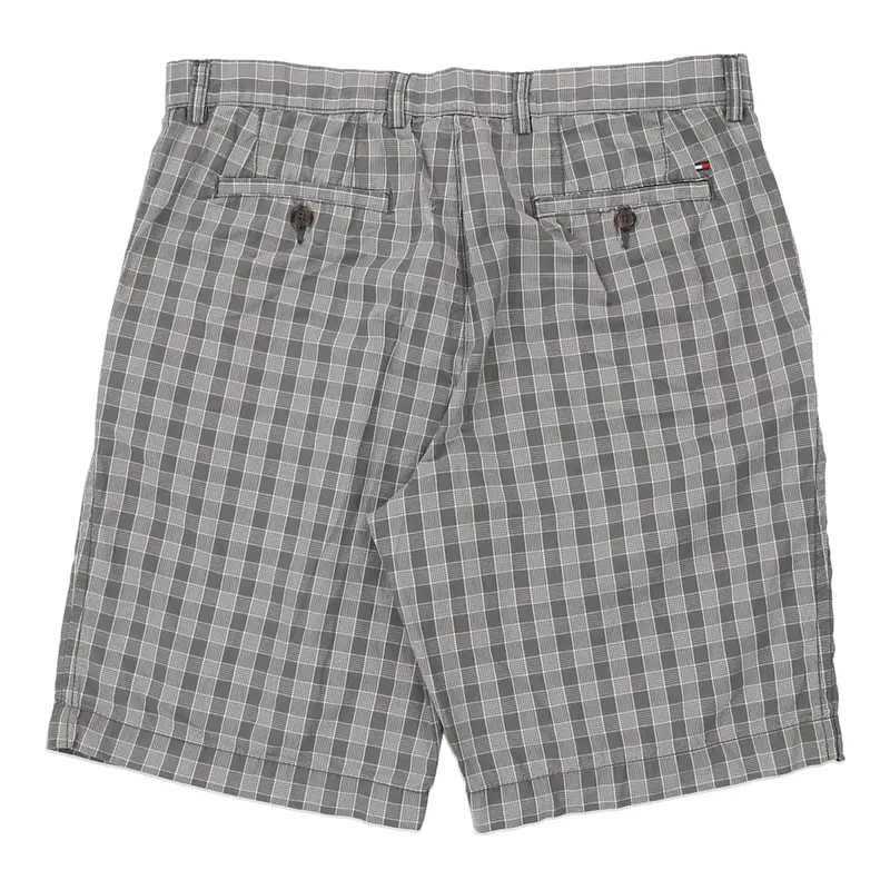 Tommy Hilfiger Striped Shorts - 35W 10L Grey Cotton