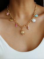 Cute Starfish & Shell & Sun & Seashell Design Trendy Charm Necklaces Necklace, Fashion Jewelry for Party, Daily Clothing Deco...