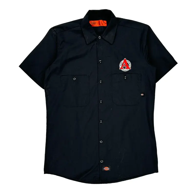 Dickies Short Sleeve Shirt - Small Black Polyester Blend