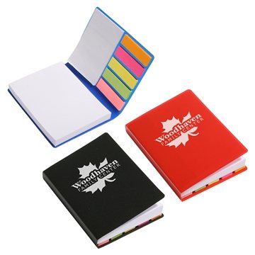 150 Custom Jot-It Sticky Book - Multiple Flag Colors & 100 Sheets