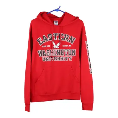 Eastern Washington University Jerzees College Hoodie - Small Red Cotton Blend