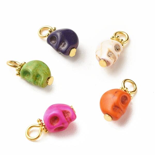 Dyed Synthetic Turquoise Charms