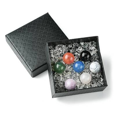 Natural & Synthetic Gemstone Healing Round Ornaments