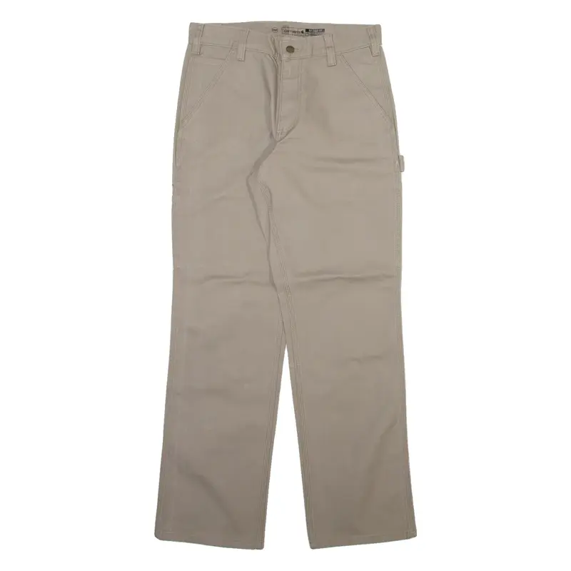 CARHARTT Carpenter Workwear Mens Trousers Grey Relaxed Straight W30 L32