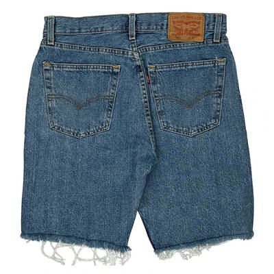505 Levis Denim Shorts - 32W 9L Blue Denim