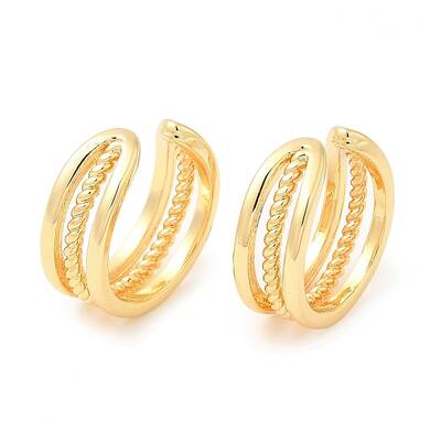 Brass Cuff Earrings