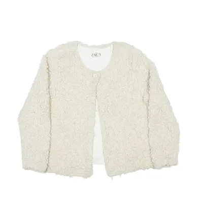 ZAIDA Overcoat Jacket Cream Womens UK 16