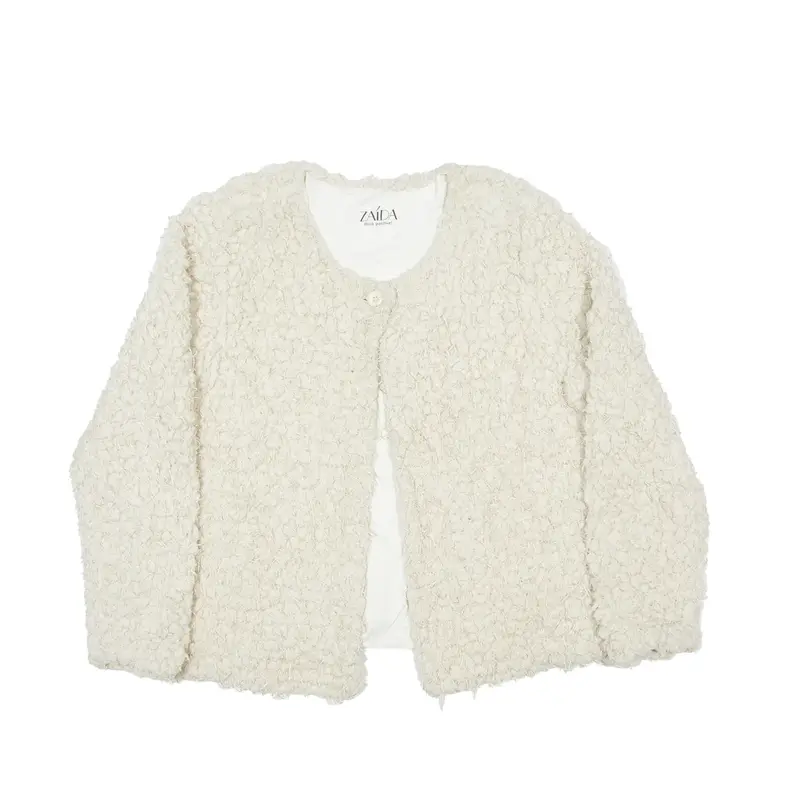 ZAIDA Overcoat Jacket Cream Womens UK 16