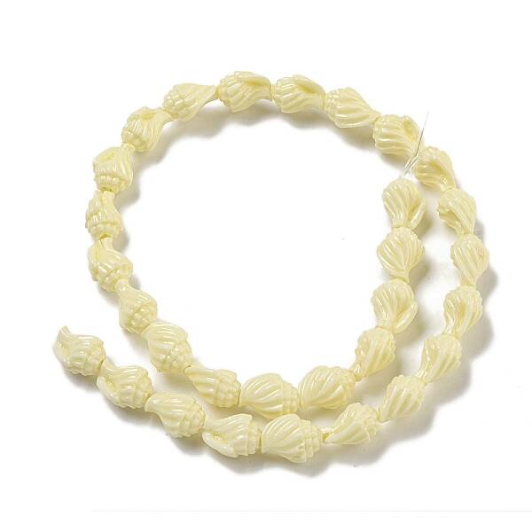 Synthetic Coral Carved Beads Strands