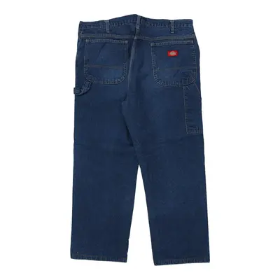 Dickies Carpenter Trousers - 38W 28L Blue Cotton