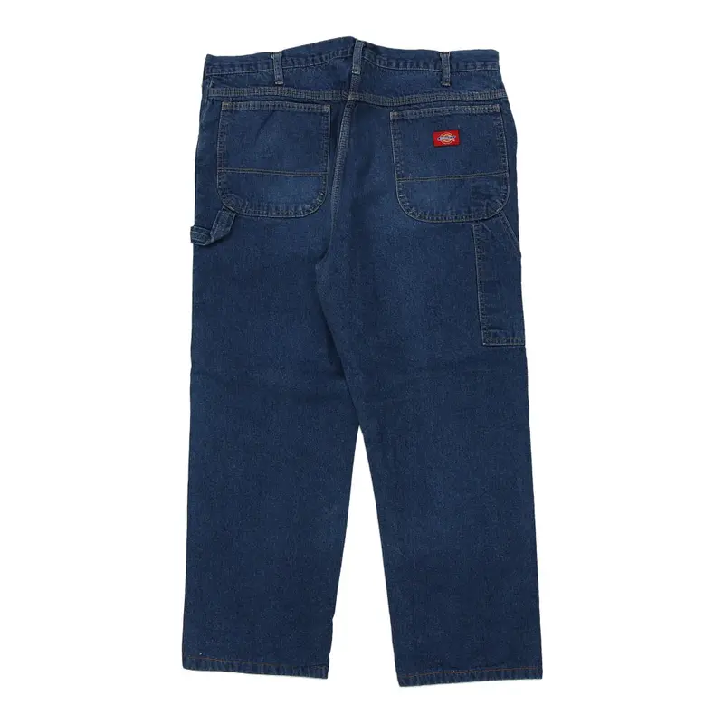 Dickies Carpenter Trousers - 38W 28L Blue Cotton
